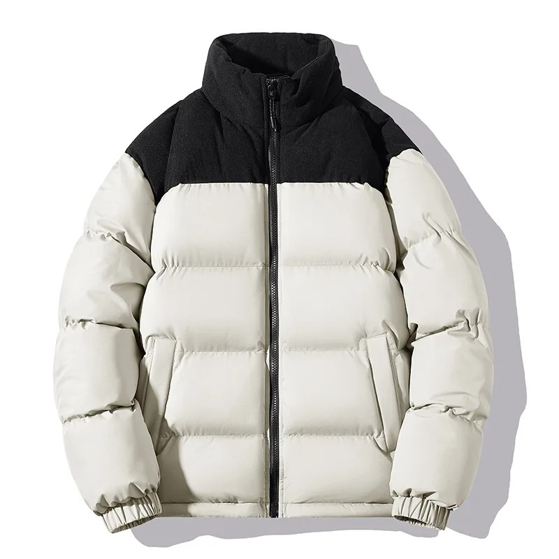 Men's puffer jacket with insulation and zip