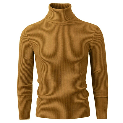 Turtleneck jumper men - Stylish turtleneck jumper with ribbed structure