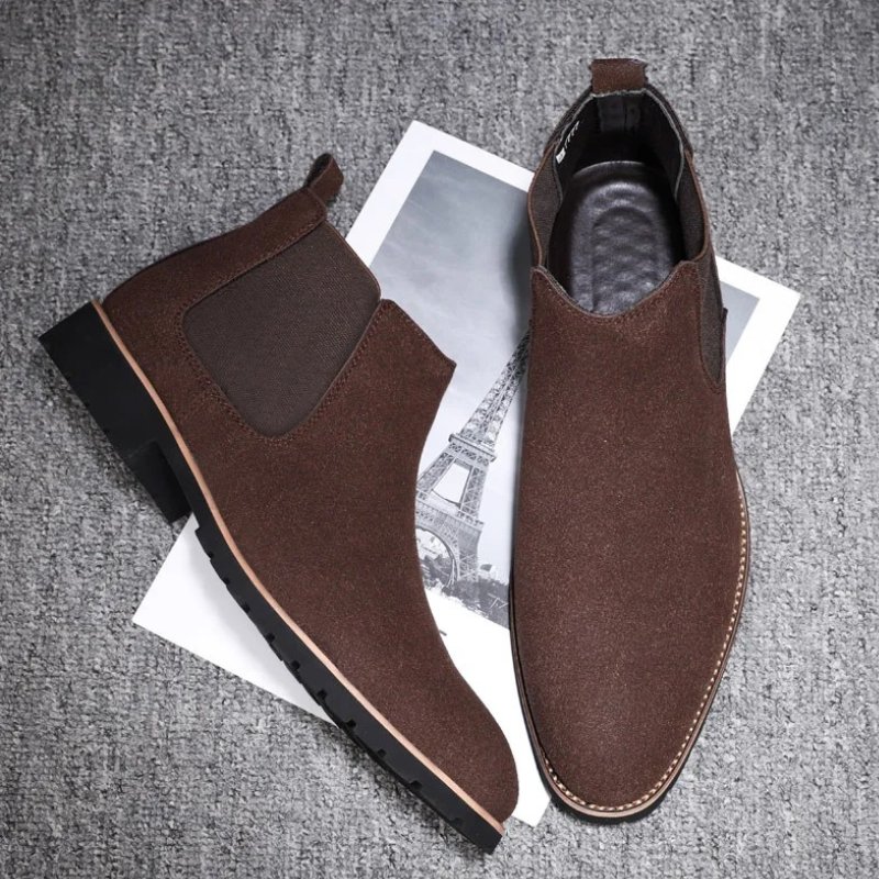 Hardwearing Chelsea boots for men with treaded soles