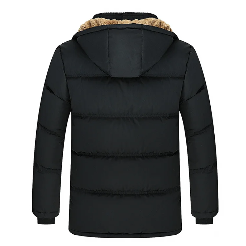 Men's Parka Winter Jacket With Detachable Hood And Warm Lining