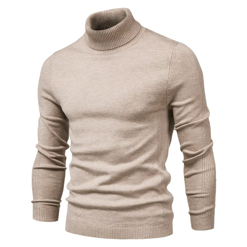 Turtleneck jumper men | Fashionable slim fit knitted jumper