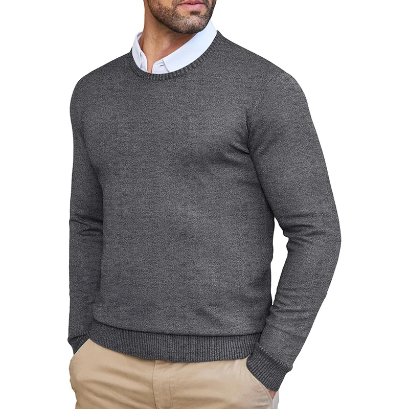 Timeless Round Neck Men's Sweater for a Classic and Elegant Look