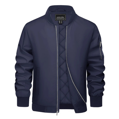 Men's quilted transitional jacket - Bomber jacket, Lightweight, With zip