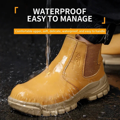 Men's boots with waterproof upper and padded sole