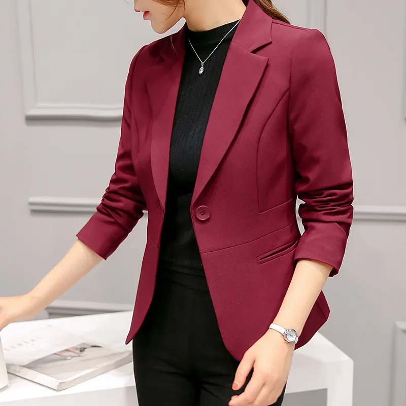 Stylish Women's Blazer With Ankle Button Closure