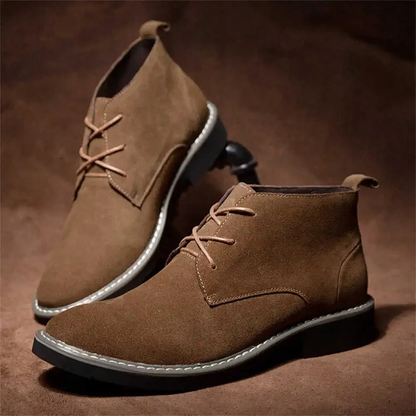 Men's suede chukka boots, classic Chelsea ankle boots