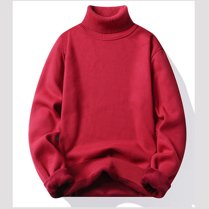 Men's lined turtleneck jumper | Warm winter jumper