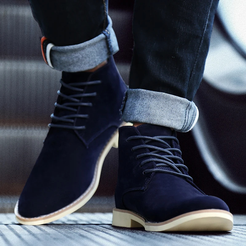 Elegant suede chukka boots for men, comfortable ankle boots