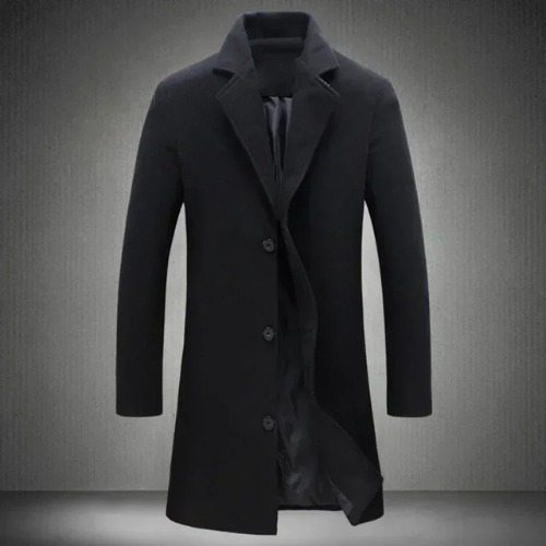 Classic men's coats - Slim wool coat with single-breasted design