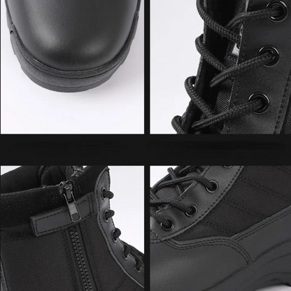 Men's boots with side zip and reinforced toe cap