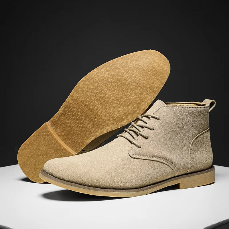 Elegant suede chukka boots for men, comfortable and timeless