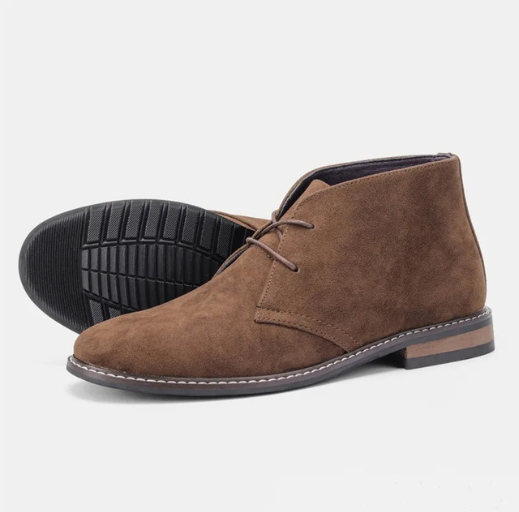 Stylish suede chukka boots for men, comfortable casual shoes