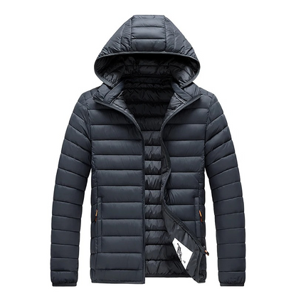 Men's quilted transition jacket - With hood, Lightweight, Warm