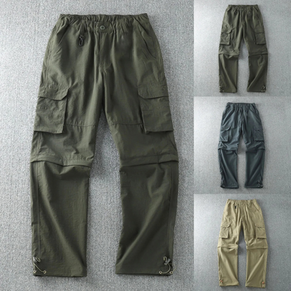 Cargo trousers men - Breathable outdoor trousers with pockets, adjustable leg cuffs