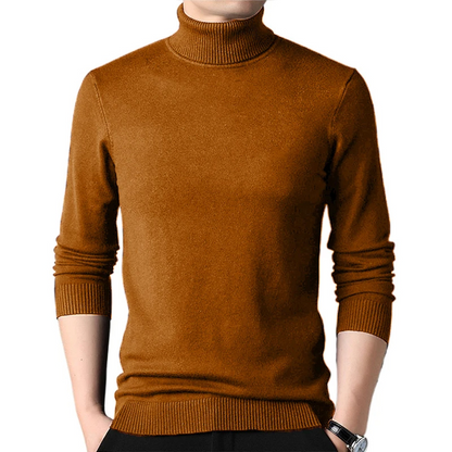 Soft cotton jumper turtleneck jumper for men