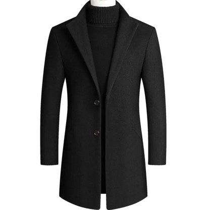 Stylish men's coat - Modern stand-up collar coat with slim fit