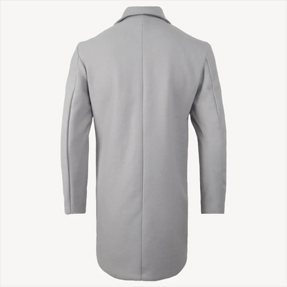 Modern men's coat - Slim-fit wool coat with single-breasted design