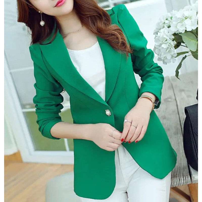 Elegant Ladies Blazer With Ankle Button Closure - Suitable For Office