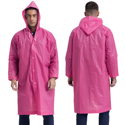 Men's mackintosh long waterproof lightweight with hood