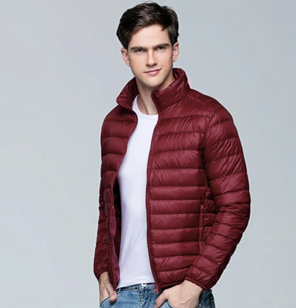 Men's quilted transitional jacket - Lightweight, windproof, casual