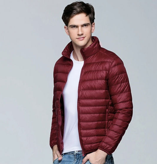 Men's quilted transitional jacket - Lightweight, windproof, casual