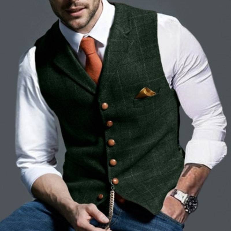 Elegant checked waistcoat