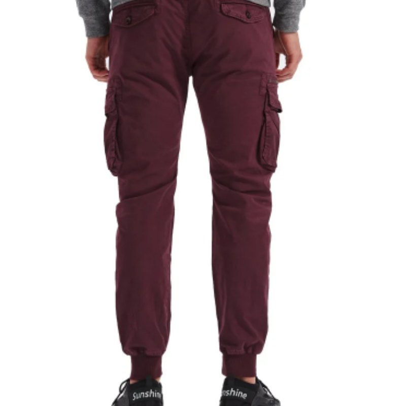 Wide drawstring - Cargo trousers for men - Comfortable outdoor trousers with pockets, elasticated waistband