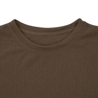 Textured round neck men's trui for casual street style