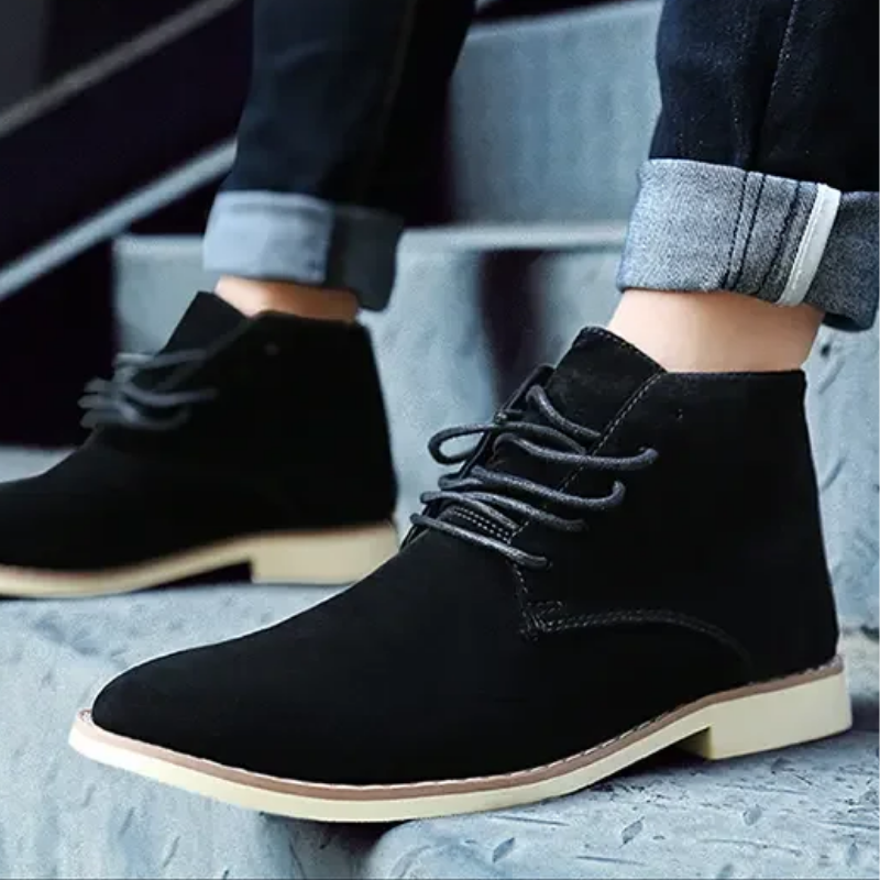 Classic suede chukka boots for men, comfortable casual shoes