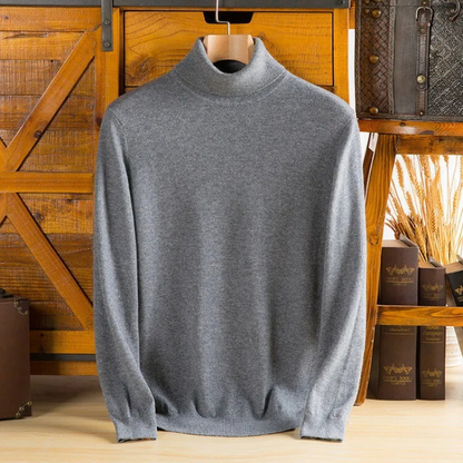 Men's turtleneck jumper - Classic turtleneck jumper made from the finest wool