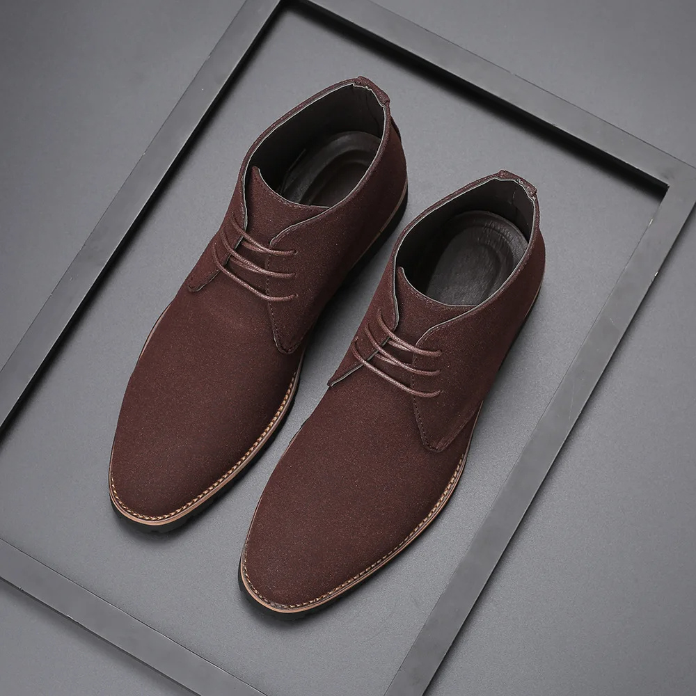 Classic suede chukka boots for men, non-slip ankle boots