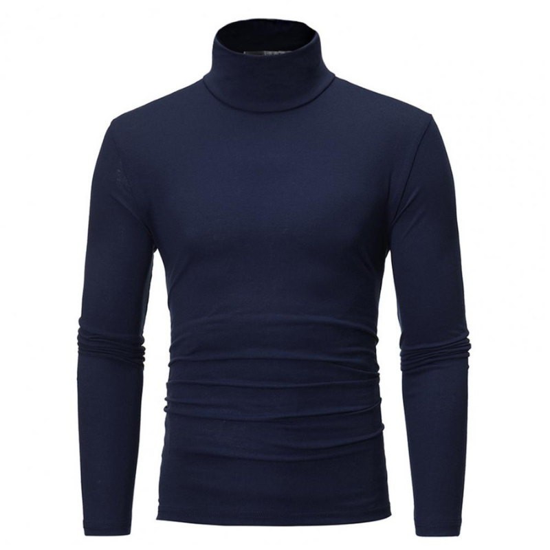 Turtleneck jumper men - slim fit, stretch, soft, long-sleeved shirt