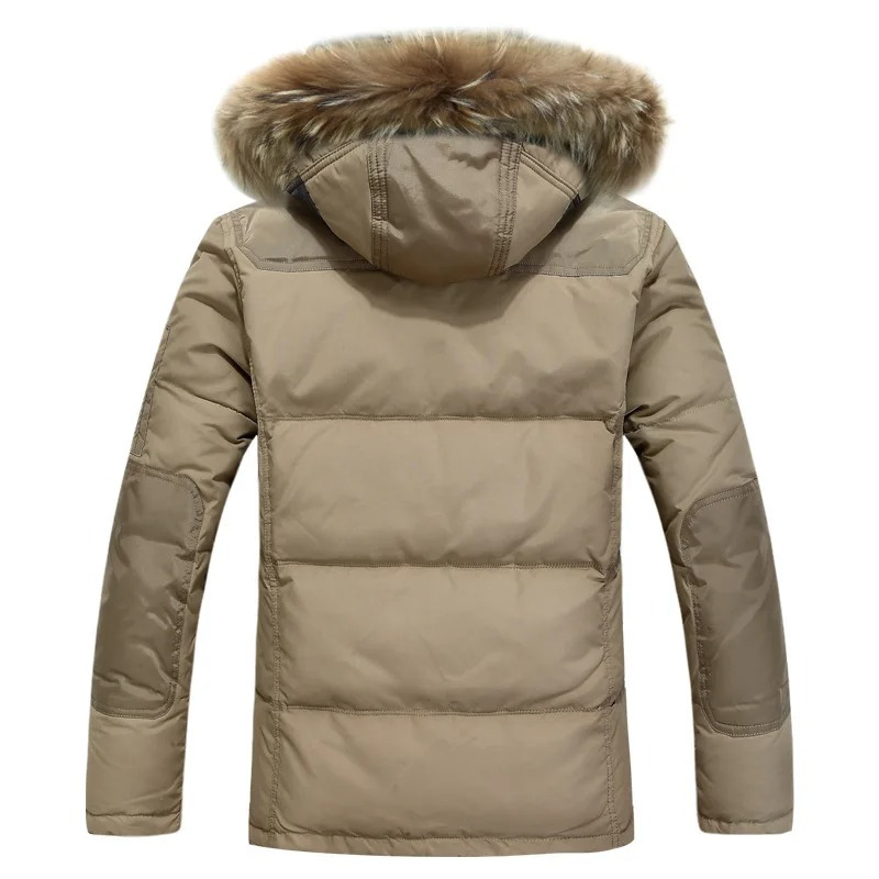 Men's Parka Winter Jacket With Detachable Hood And Warm Lining