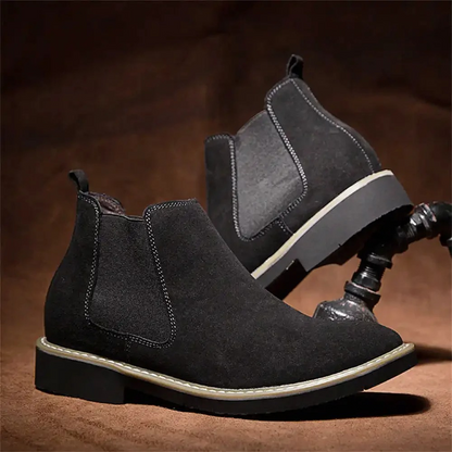 Men's suede chukka boots, elegant Chelsea ankle boots