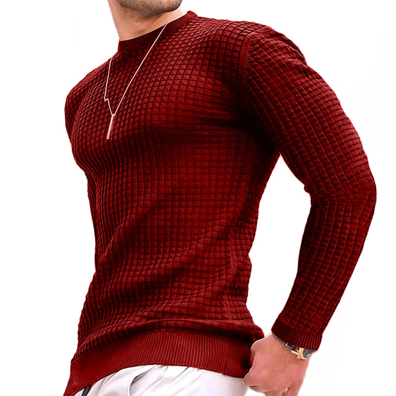 Slim fit men's trui with structured design for modern men