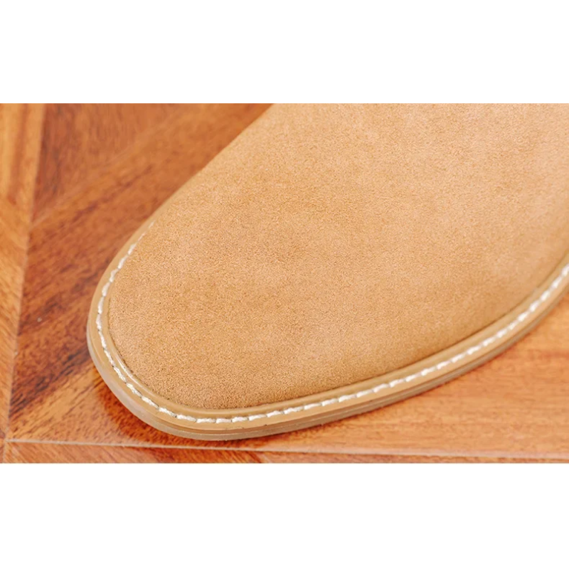 Men's suede Chelsea boots with non-slip sole