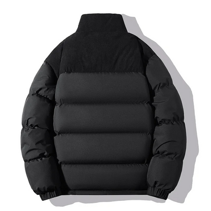 Men's puffer jacket with insulation and zip