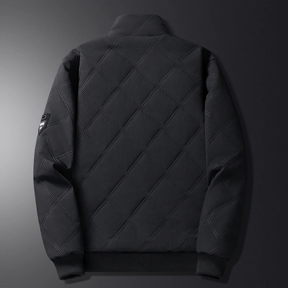 Men's puffer jacket with quilted design and inner lining