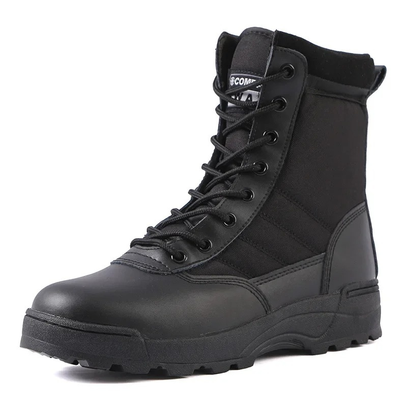 Men's boots with side zip and reinforced toe cap