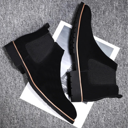 Hardwearing Chelsea boots for men with treaded soles