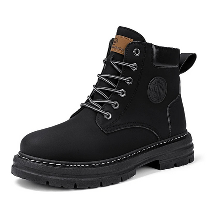 Men's boots with waterproof upper and sturdy rubber sole