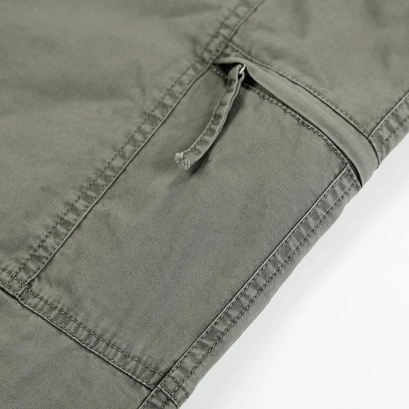 Cargo trousers for men - Light summer trousers with pockets, elasticated waistband