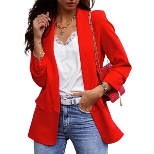 Chic Women's Long-Sleeved Blazer - Perfect For Any Occasion