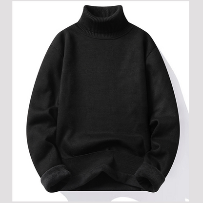 Men's lined turtleneck jumper | Warm winter jumper