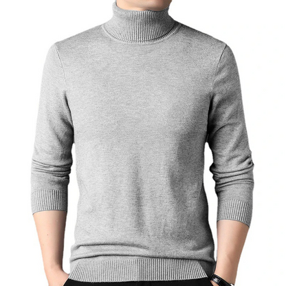 Soft cotton jumper turtleneck jumper for men