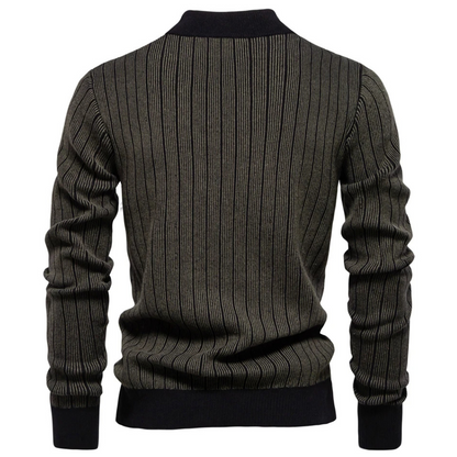 Turtleneck jumper men - Stylish turtleneck jumper with striped pattern