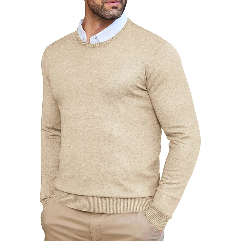 Timeless Round Neck Men's Sweater for a Classic and Elegant Look