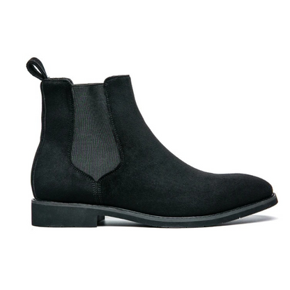 Fashionable suede Chelsea boots for men with elasticated insert