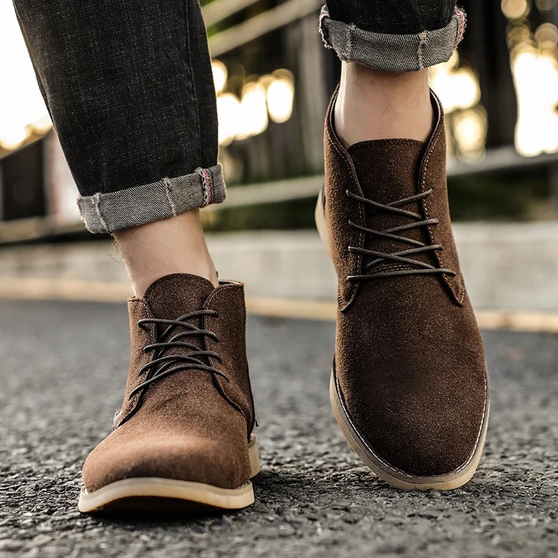 Comfortable suede chukka boots for men, stylish and durable