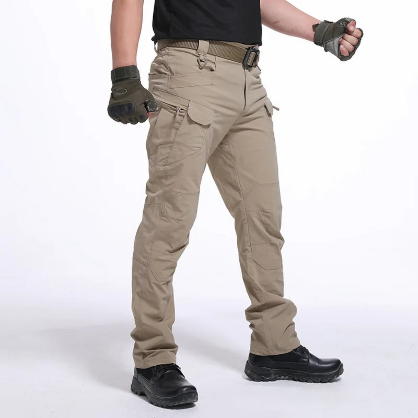 Waterproof wear-resistant multi-pocket cargo trousers for men